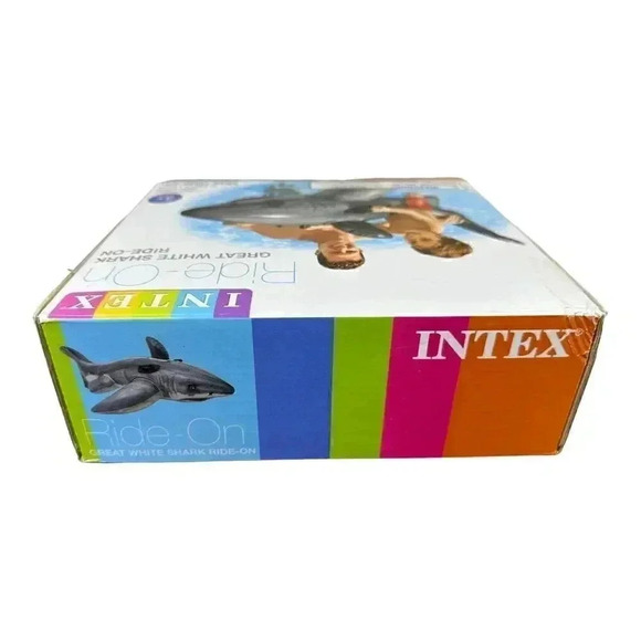 2014 Intex Great White Shark Ride-On, 68" X 42", for Ages 3+ SEALED NEW - Picture 3 of 6